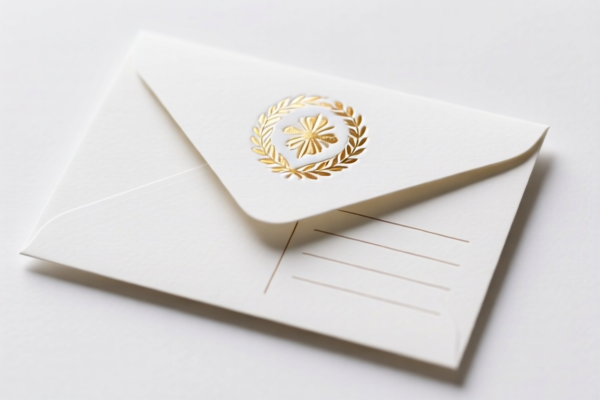 Hot foil stamped postcards