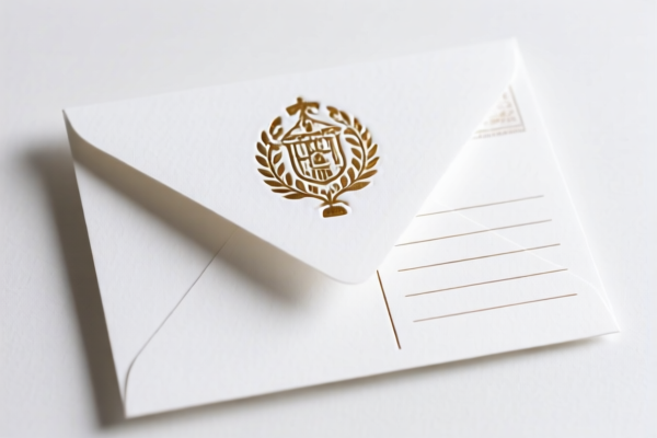 Hot foil stamped postcards