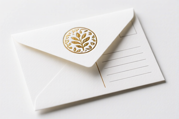 Hot foil stamped postcards