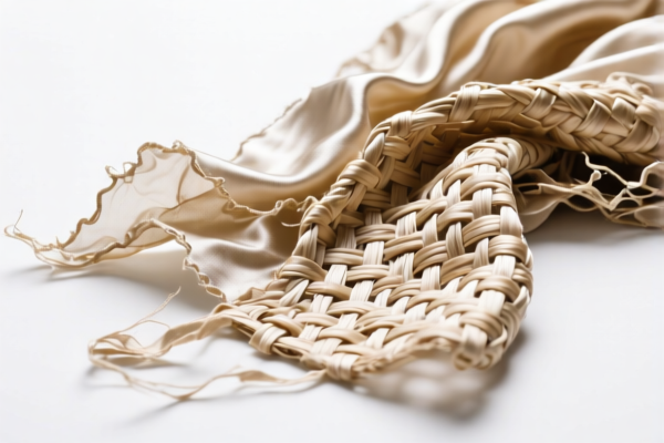 Silk waste lining fabric