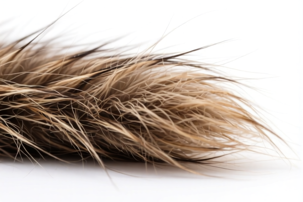 Uncarded coarse animal hair
