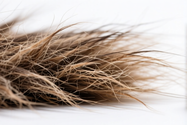 Uncarded coarse animal hair