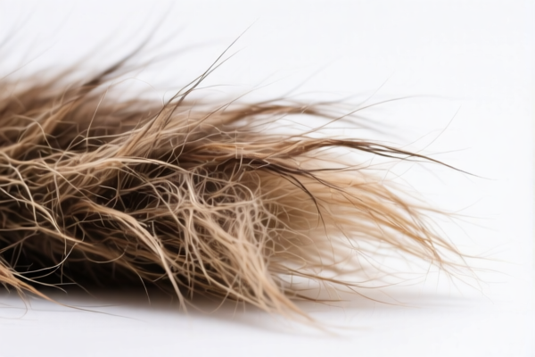 Uncarded coarse animal hair