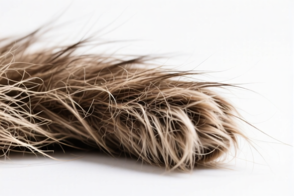 Uncarded coarse animal hair