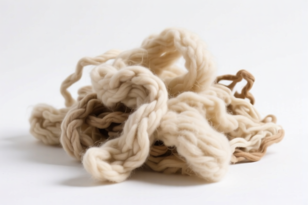 Undyed wool waste