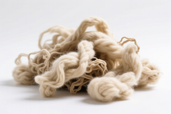 Undyed wool waste
