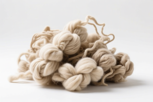 Undyed wool waste