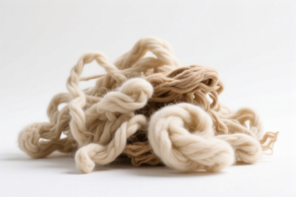Undyed wool waste