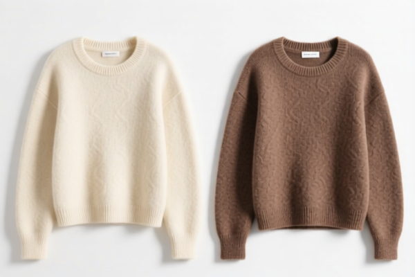 Natural wool tops