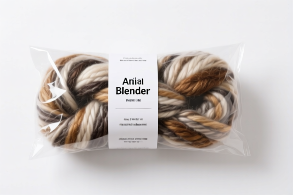 Fine animal hair blended yarn retail packaged