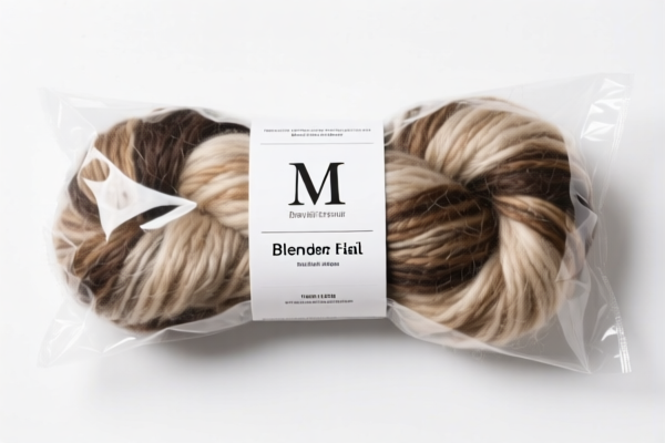 Fine animal hair blended yarn retail packaged