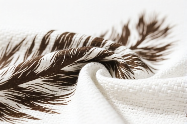 Printed Fine Animal Hair Blended Woven Fabric
