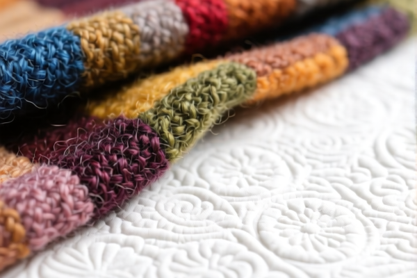 Image for Mixed Carded Wool Embossed Fabric