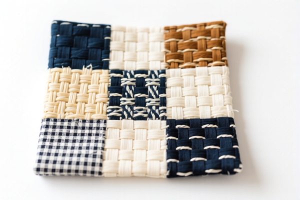 Image for Woven fabrics of combed wool blended Patchwork fabric