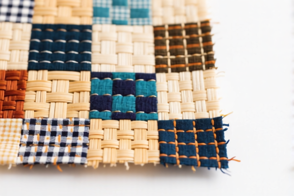 Image for Woven fabrics of combed wool blended Patchwork fabric