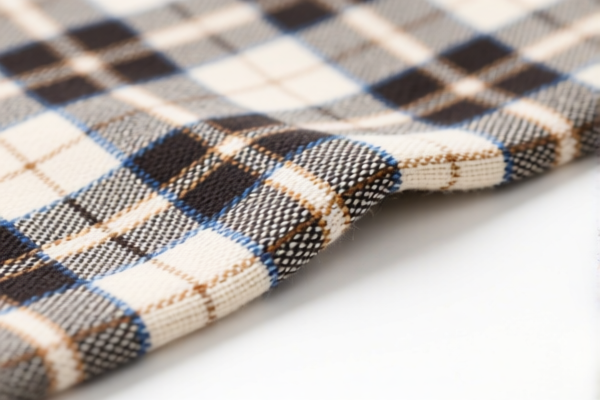 Image for Woven fabrics of combed wool blended Plaid fabric
