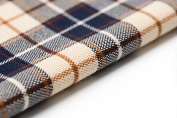 Image for Woven fabrics of combed wool blended Plaid fabric