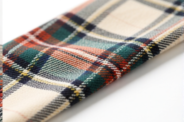 Image for Woven fabrics of combed wool blended Plaid fabric