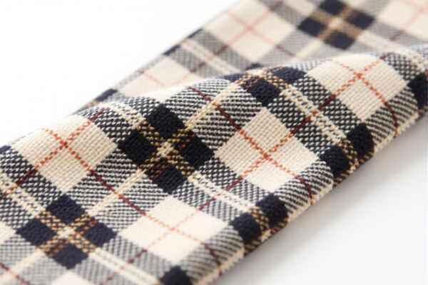 Image for Woven fabrics of combed wool blended Plaid fabric