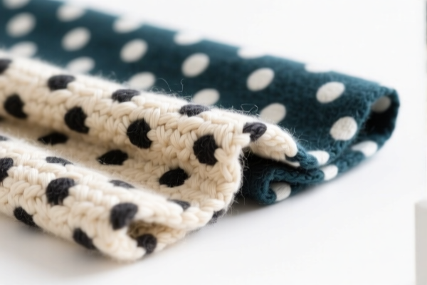 Image for Woven fabrics of combed wool blended Polka dot fabric