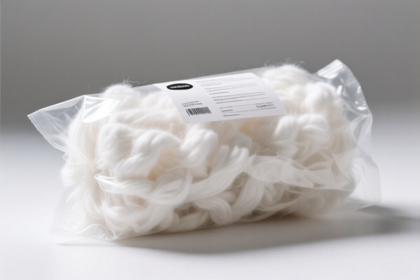 Image for White Coarse Cotton Fiber for Packaging, Staple Length 29.36875mm or More