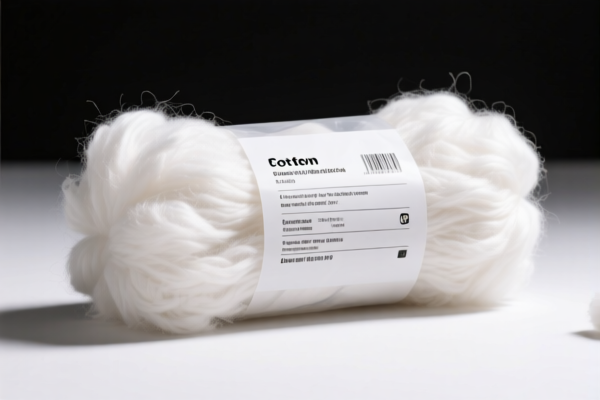 Image for White Coarse Cotton Fiber for Packaging, Staple Length 29.36875mm or More