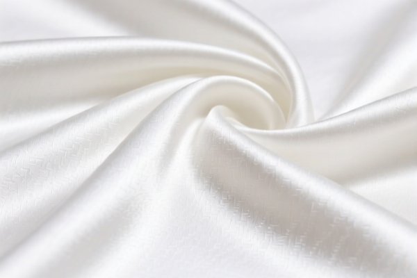 Bleached cotton satin woven fabric