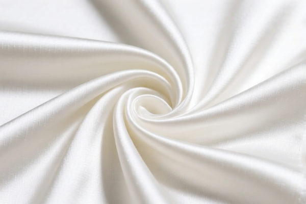 Bleached cotton satin woven fabric