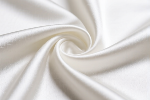 Bleached cotton satin woven fabric