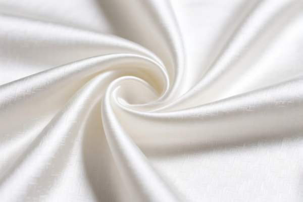 Bleached cotton satin woven fabric