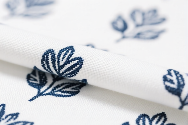 Cotton twill_satin woven fabrics for decoration, printed (discharge printed)
