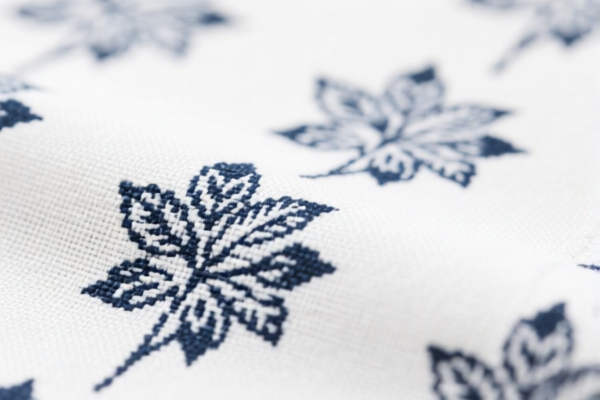 Cotton twill_satin woven fabrics for decoration, printed (discharge printed)