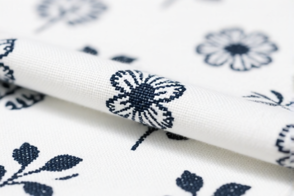 Cotton twill_satin woven fabrics for decoration, printed (discharge printed)