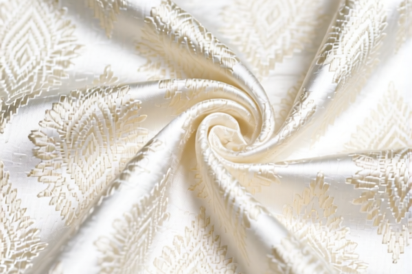 Dyed Cotton Satin Weave Jacquard Fabric