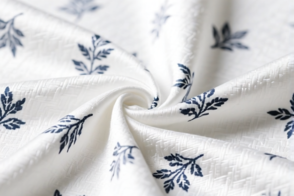 Cotton twill_satin woven fabrics, printed (discharge printed)