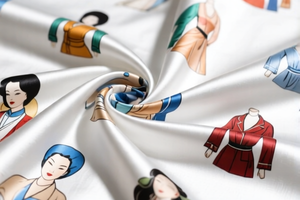Printed Cotton Satin Apparel Fabric