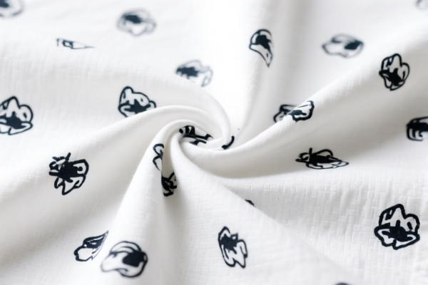 Over 200gsm Cotton Blend Plain Printed Fabric