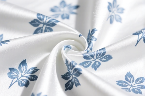 Cotton blended printed satin weave fabric for decoration