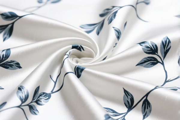 Cotton blended printed satin weave fabric for decoration