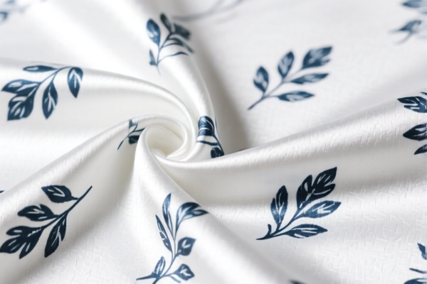 Cotton blended printed satin weave fabric for home textiles