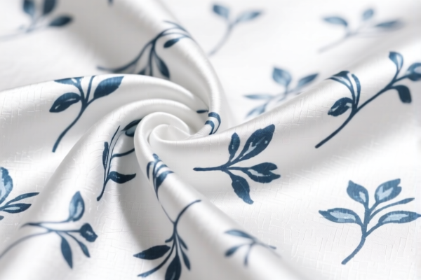 Cotton blended printed satin weave fabric for home textiles