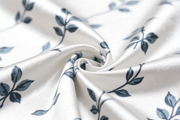 Cotton blended printed satin weave fabric for home textiles