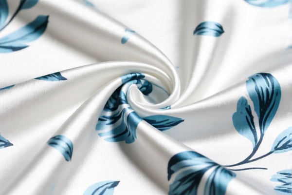 Cotton blended printed satin weave fabric for home textiles