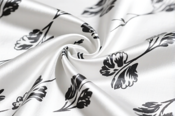 Cotton blended printed satin fabric for apparel