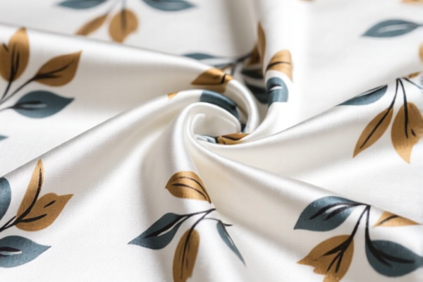 Cotton blended printed satin fabric for apparel