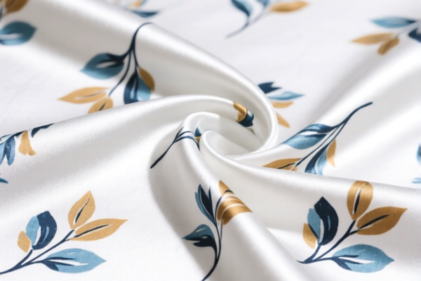 Cotton blended printed satin fabric for apparel