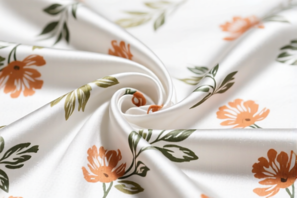 Cotton blended printed satin fabric for apparel