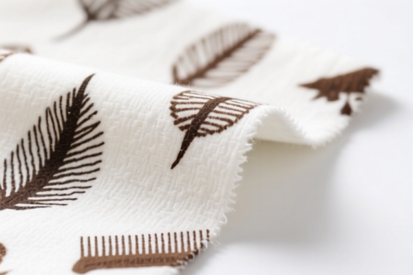 Uncombed Printed Cotton Wool Blend Fabric