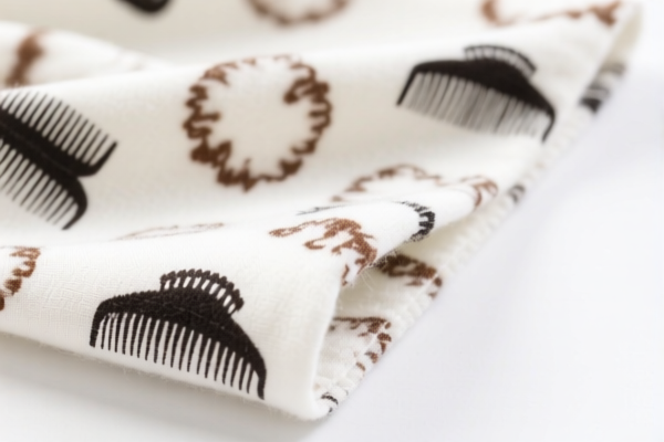 Uncombed Printed Cotton Wool Blend Fabric