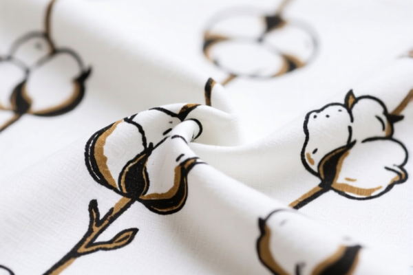 Printed Cotton Wool Blend Decorative Fabric